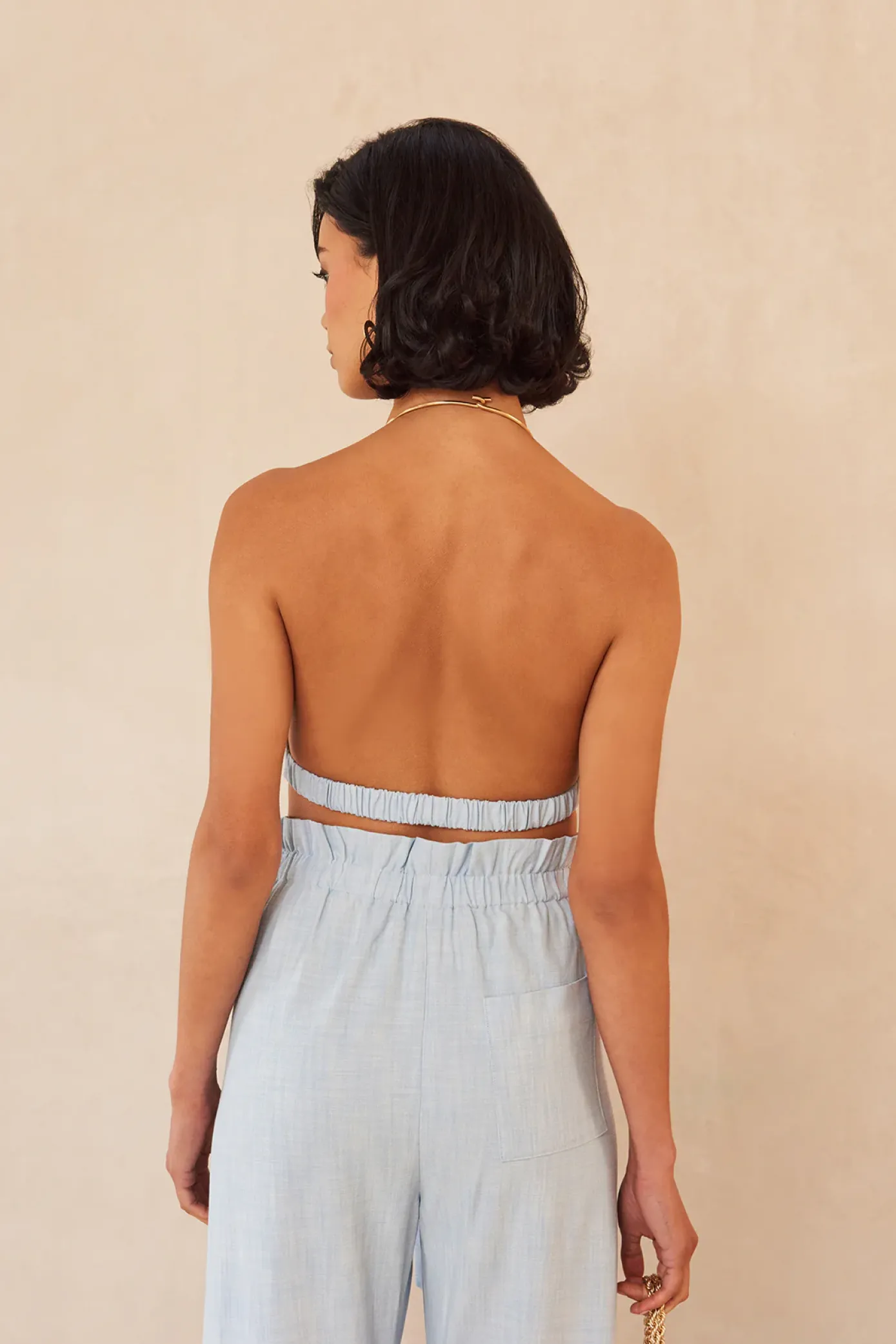 Cult Gaia Sets|Tops>ANAHITA TOP - Ice Blue