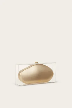 Cult Gaia Clutches>ANNIKA CLUTCH - Brass
