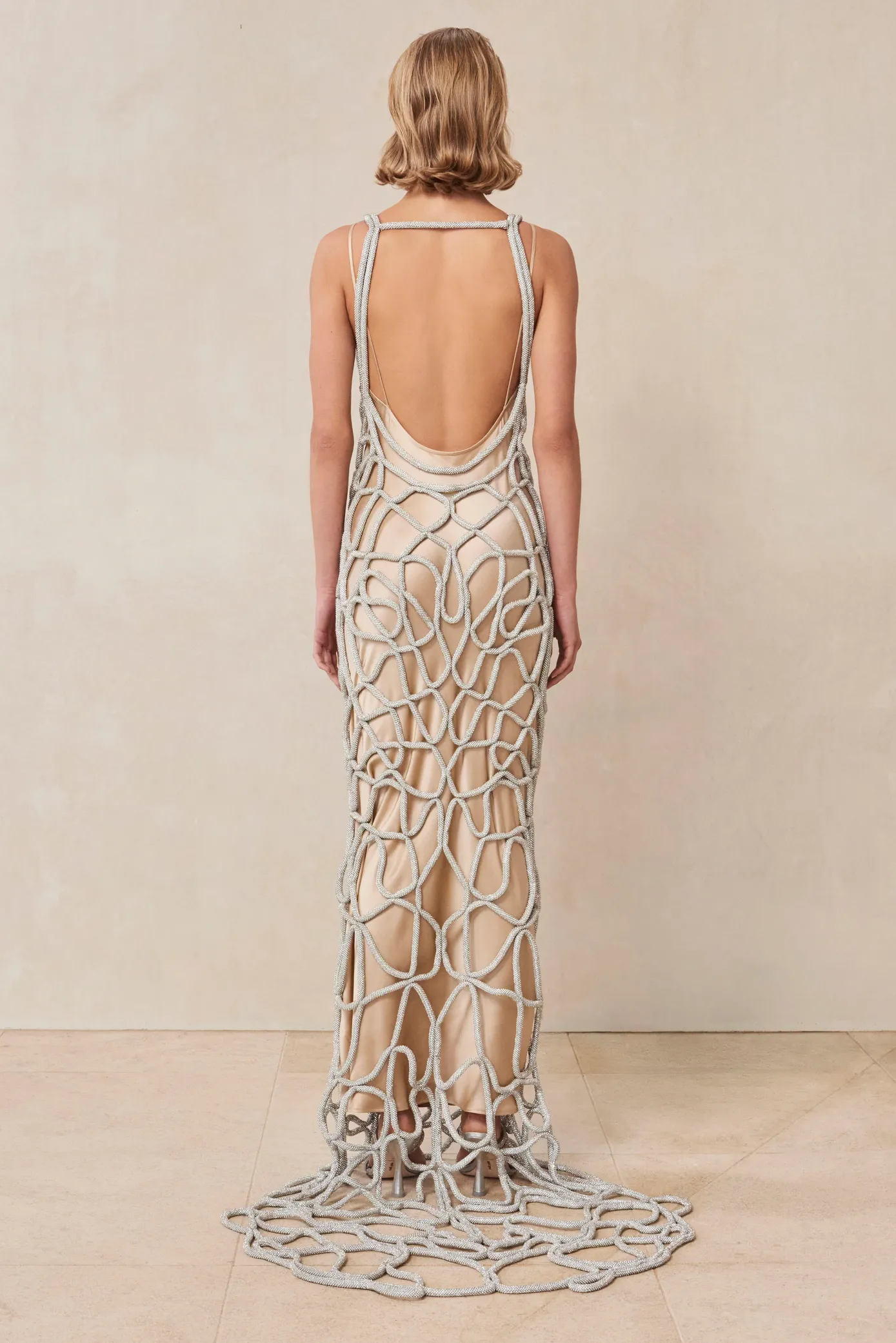 Cult Gaia Gowns>ARYA RHINESTONE GOWN - Clear