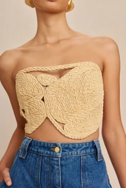 Cult Gaia Tops>ASE TOP - Natural