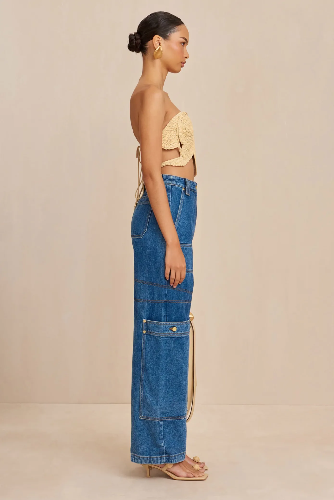 Cult Gaia Tops>ASE TOP - Natural