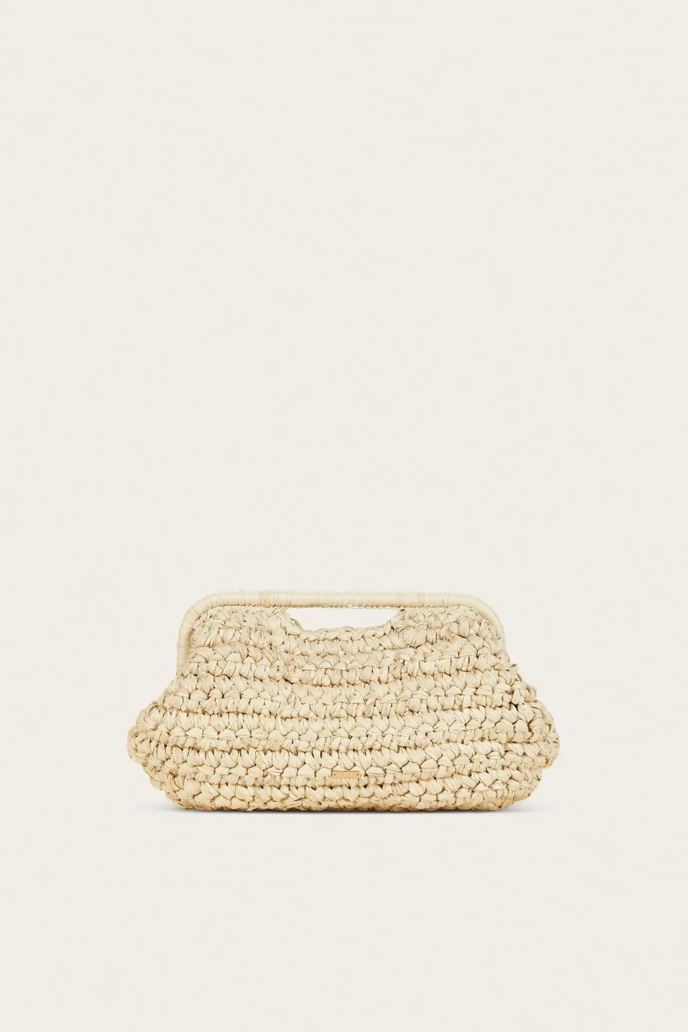 Cult Gaia Clutches>AURORA LARGE CLUTCH - Natural