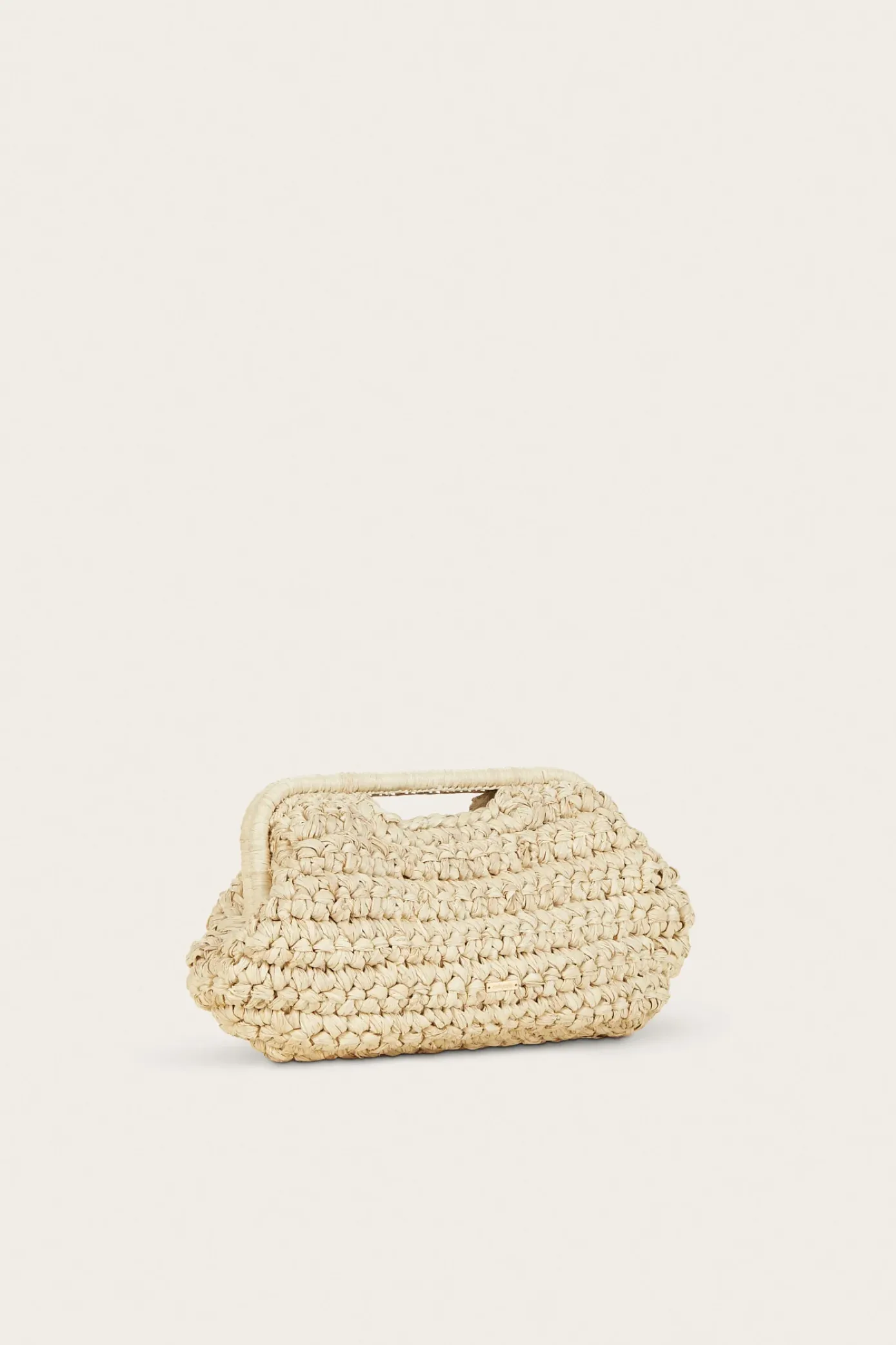 Cult Gaia Clutches>AURORA LARGE CLUTCH - Natural
