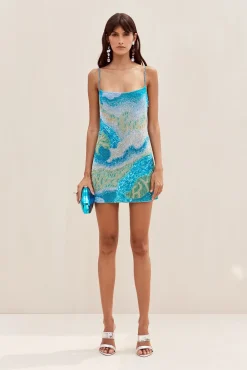 Cult Gaia Dresses>BEBE DRESS - Landscape Print
