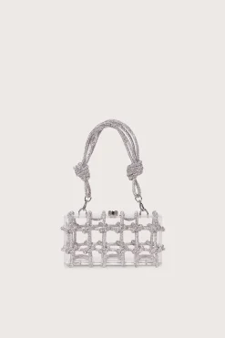 Cult Gaia Shoulder Bags|Mini Bags>BESS RHINESTONE SHOULDER BAG - Clear