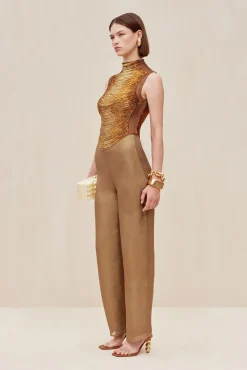 Cult Gaia Bottoms>BISOU PANT - Gold