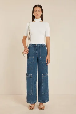 Cult Gaia Tops|Knits>BRIANNA KNIT TOP - Off White