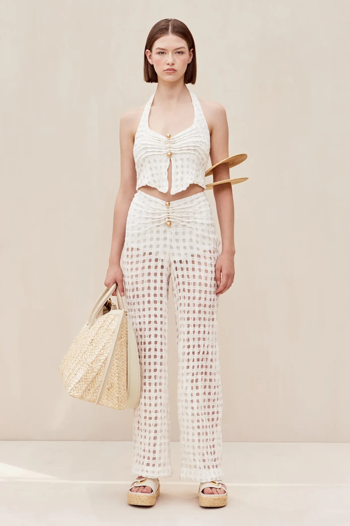 Cult Gaia Sets|Bottoms>CELYSE PANT - Off White