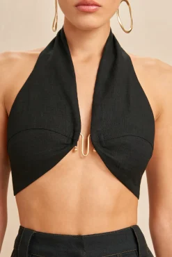 Cult Gaia Sets|Tops>DIEM TOP - Black