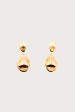 Cult Gaia Earrings|Jewelry>DUNIA EARRING - Brushed Brass