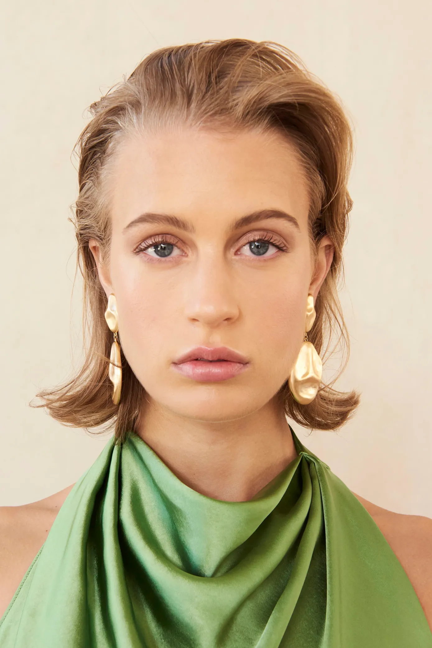 Cult Gaia Earrings|Jewelry>DUNIA EARRING - Brushed Brass