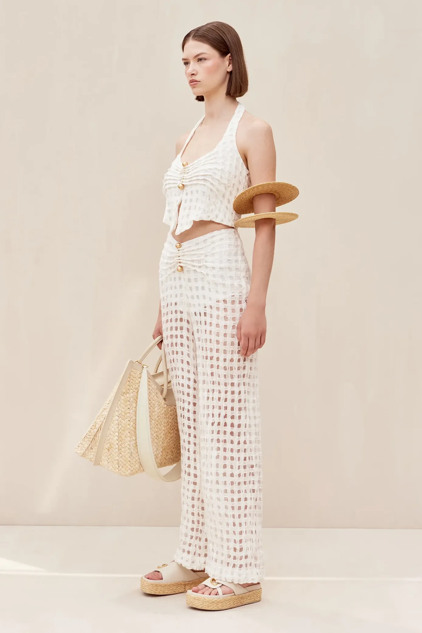 Cult Gaia Tops|Sets>ELLIN TOP - Off White