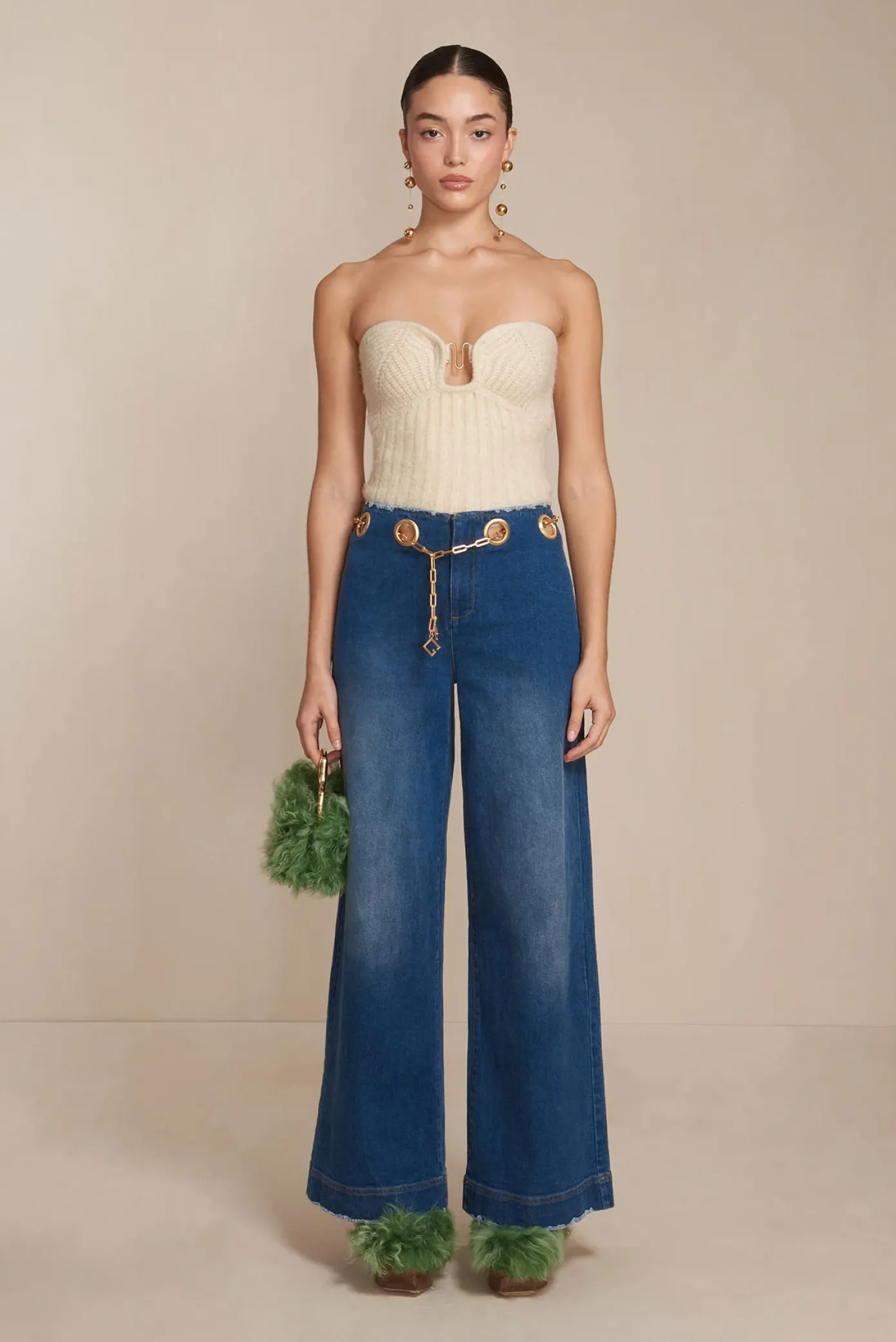 Cult Gaia Knits|Tops>ELLISON KNIT TOP - Off White