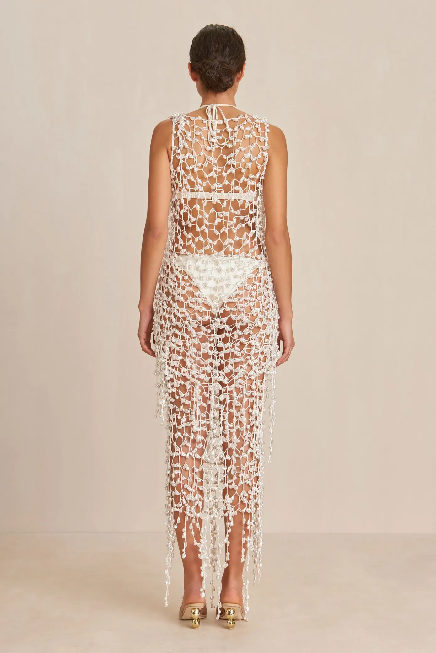 Cult Gaia Cover Ups|Bottoms>FAITH CROCHET SKIRT - Off White