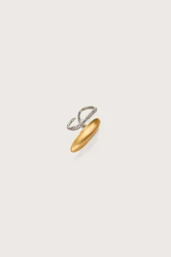Cult Gaia Rings|Jewelry>FIORE RING - Brushed Brass