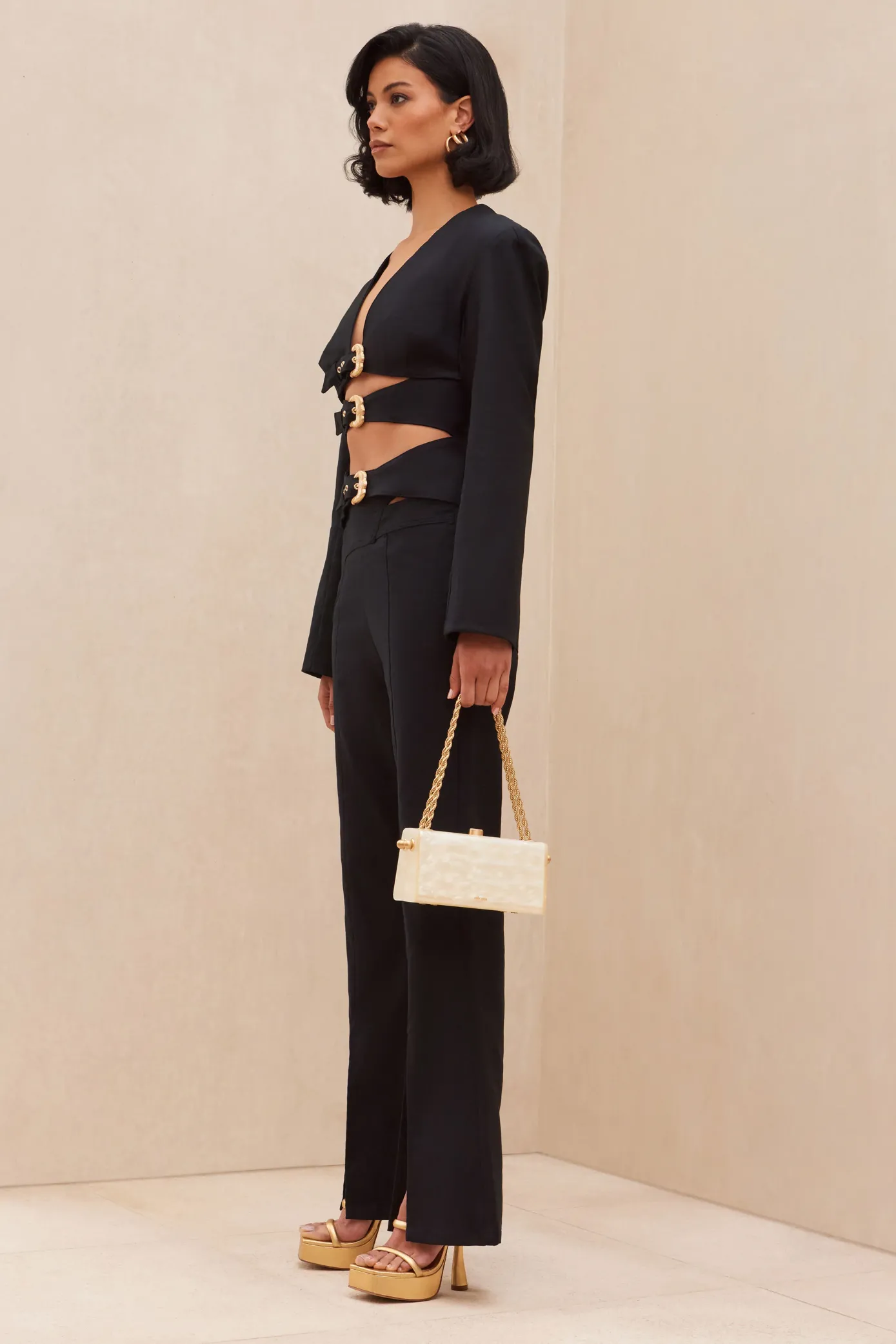 Cult Gaia Sets|Tops>GABBY BLAZER - Black