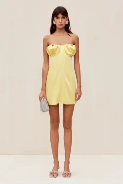 Cult Gaia Dresses>GIANA DRESS - Lemon Sorbet