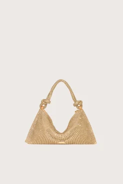 Cult Gaia Shoulder Bags|Mini Bags>HERA NANO RHINESTONE SHOULDER BAG - Champagne