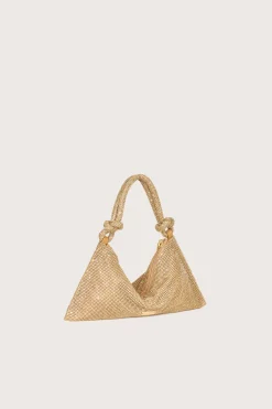 Cult Gaia Shoulder Bags|Mini Bags>HERA NANO RHINESTONE SHOULDER BAG - Champagne