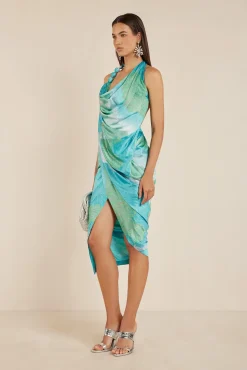 Cult Gaia Dresses>ILUKA DRESS - Landscape Print