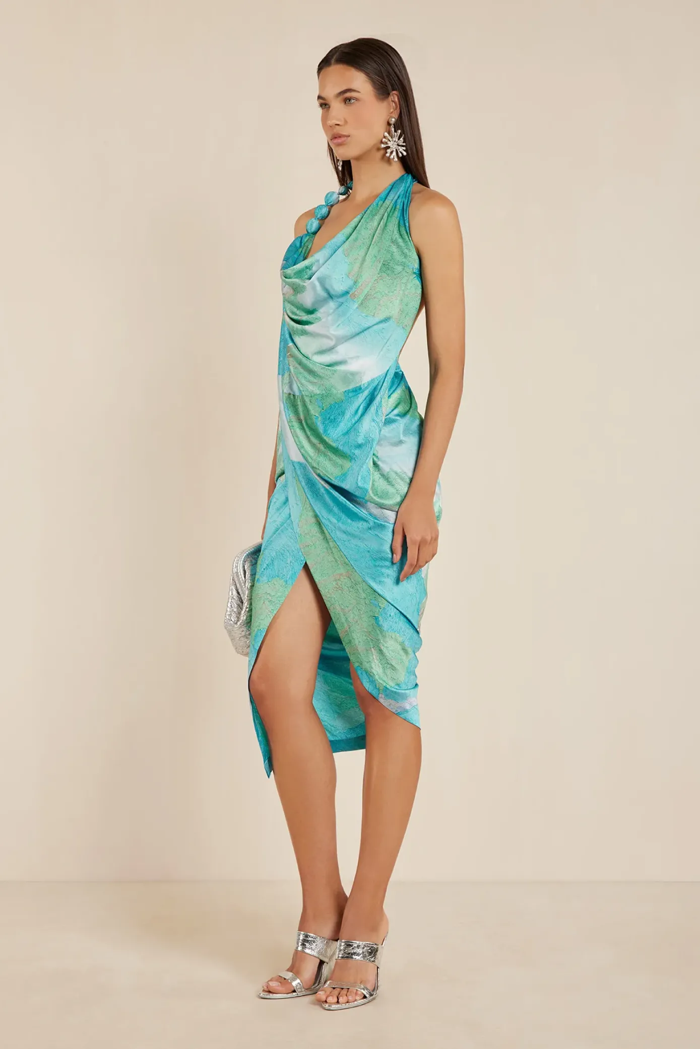 Cult Gaia Dresses>ILUKA DRESS - Landscape Print
