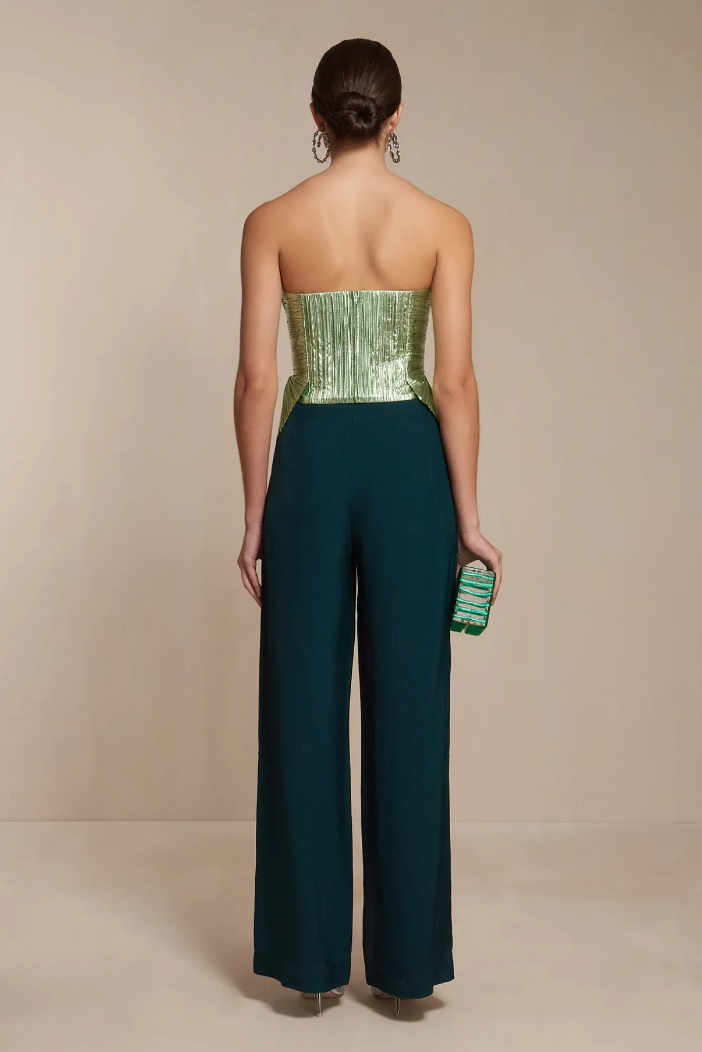Cult Gaia Tops>JACE TOP - Spearmint Metallic
