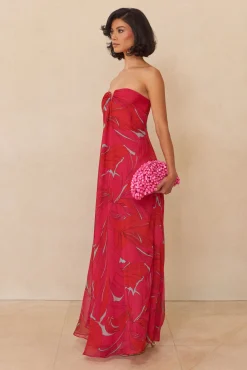 Cult Gaia Gowns>JANELLE GOWN - Chantarelle Pink