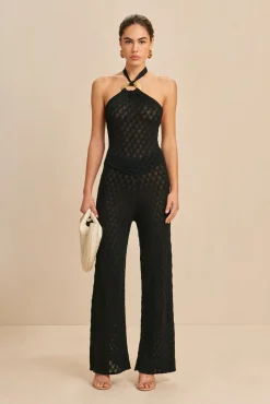 Cult Gaia Sets|Bottoms>JAYLA KNIT PANT - Black