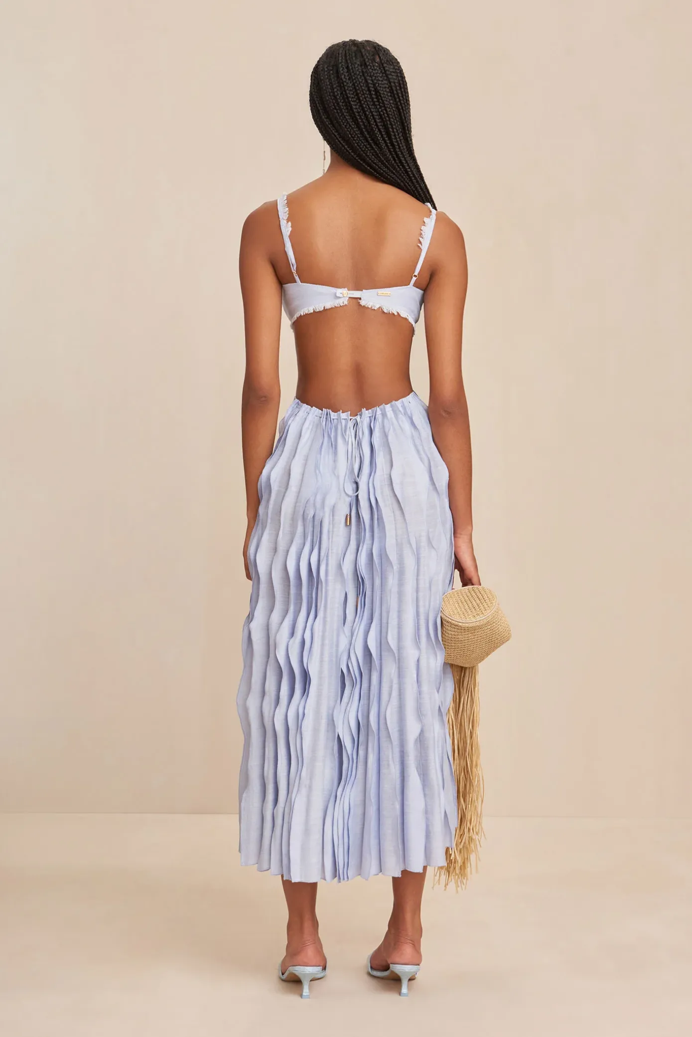 Cult Gaia Sets|Bottoms>JAYLIN SKIRT - Marine
