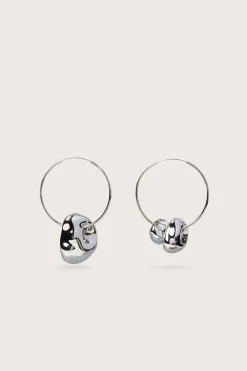 Cult Gaia Earrings|Jewelry>JUNO EARRING - Shiny Silver