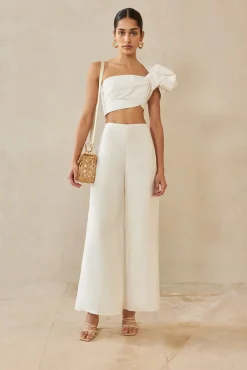 Cult Gaia Sets|Bottoms>KORA PANT - Off White Linen
