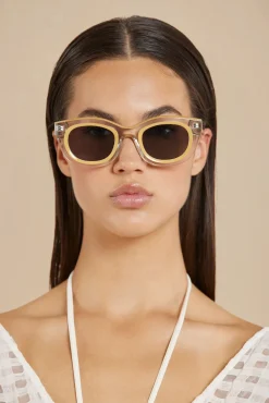 Cult Gaia Accessories|Sunglasses>LILI SUNGLASSES - Off White