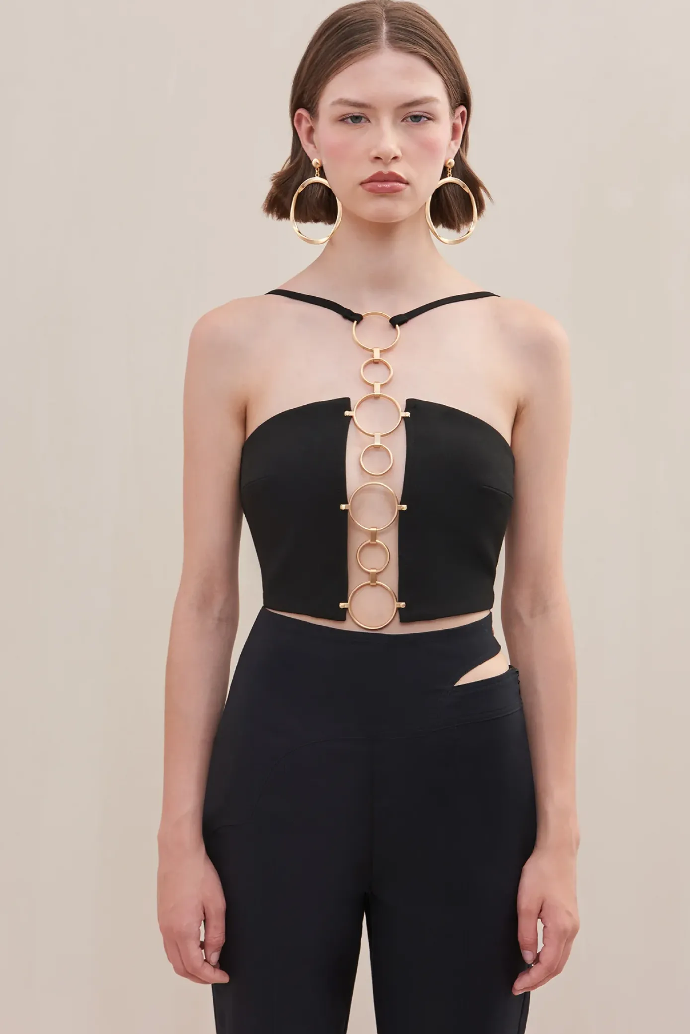 Cult Gaia Sets|Tops>MADDIE TOP - Black