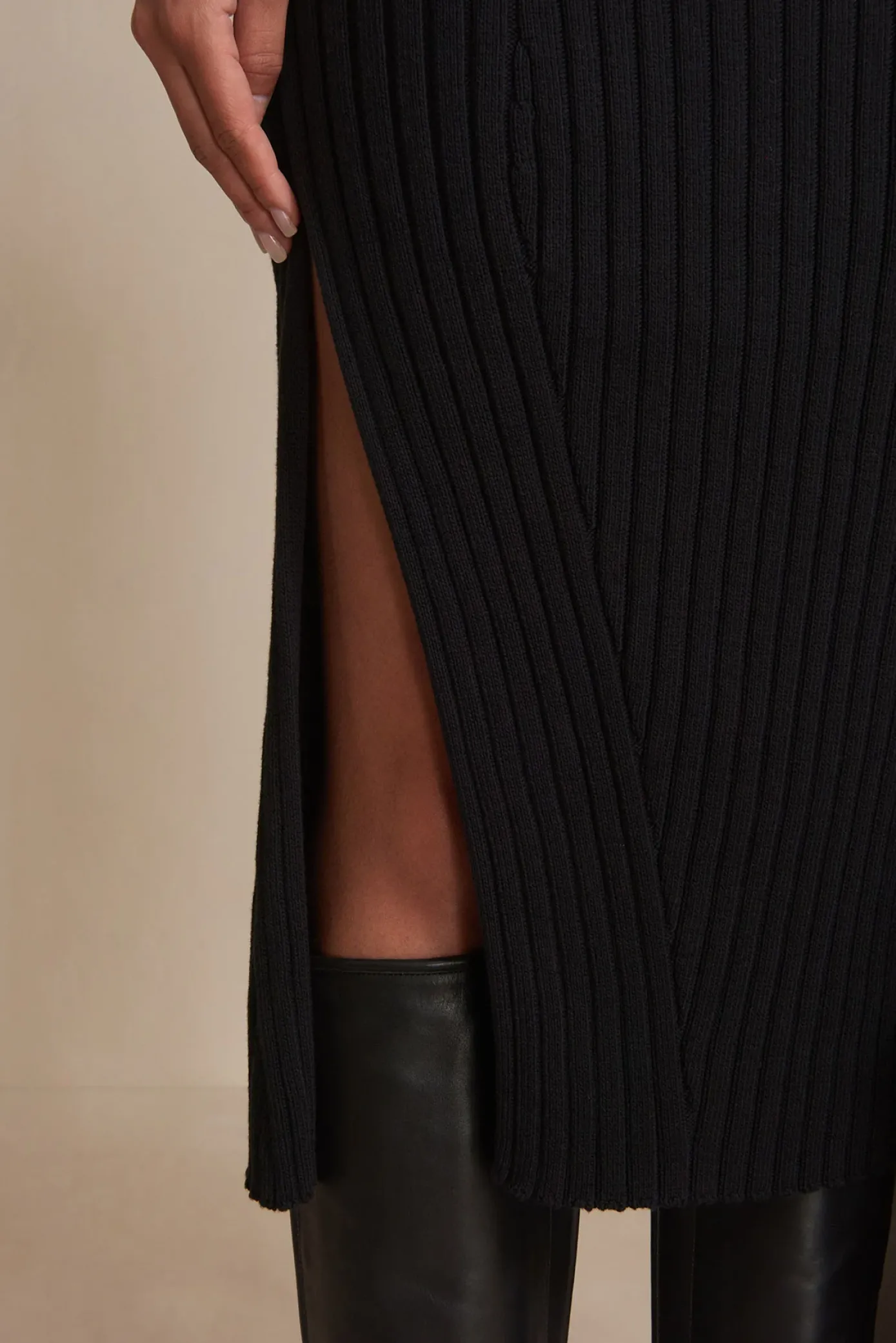 Cult Gaia Knits>NAUNET KNIT DRESS - Black
