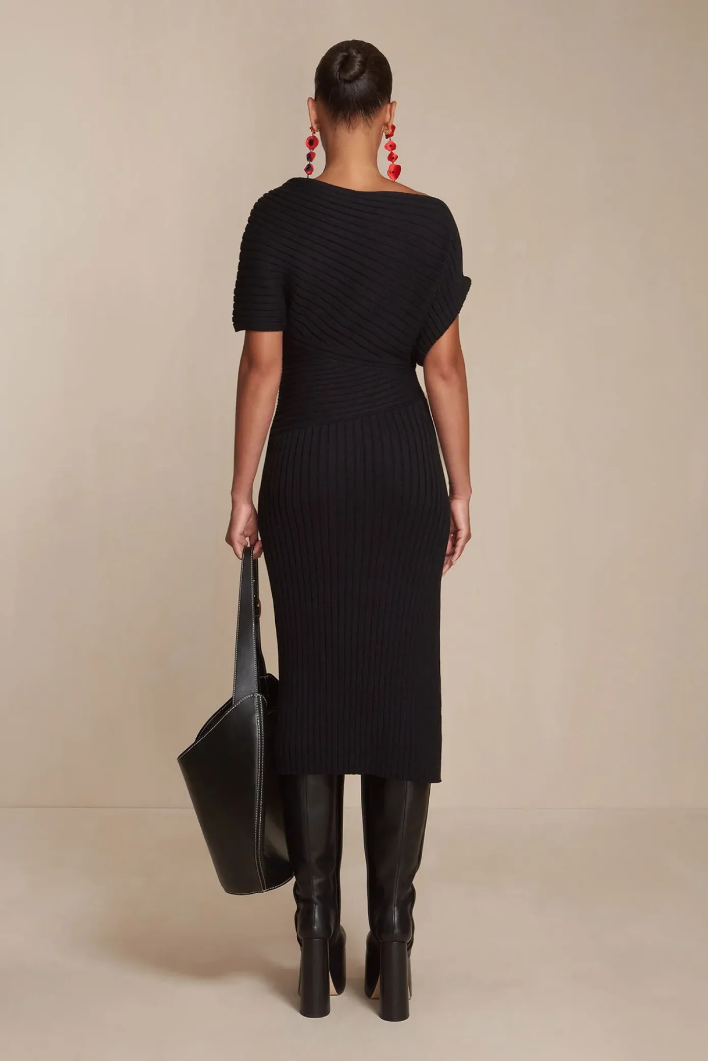 Cult Gaia Knits>NAUNET KNIT DRESS - Black
