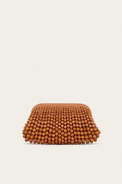 Cult Gaia Clutches>NIA CLUTCH - Chestnut