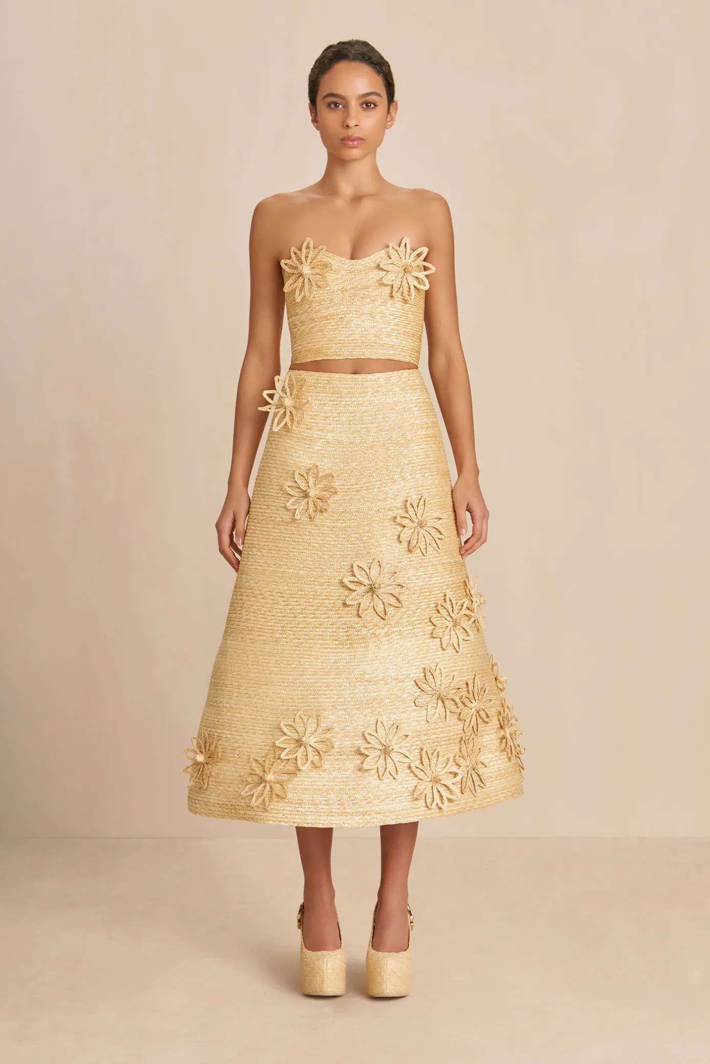 Cult Gaia Bottoms>OPHILE SKIRT - Natural