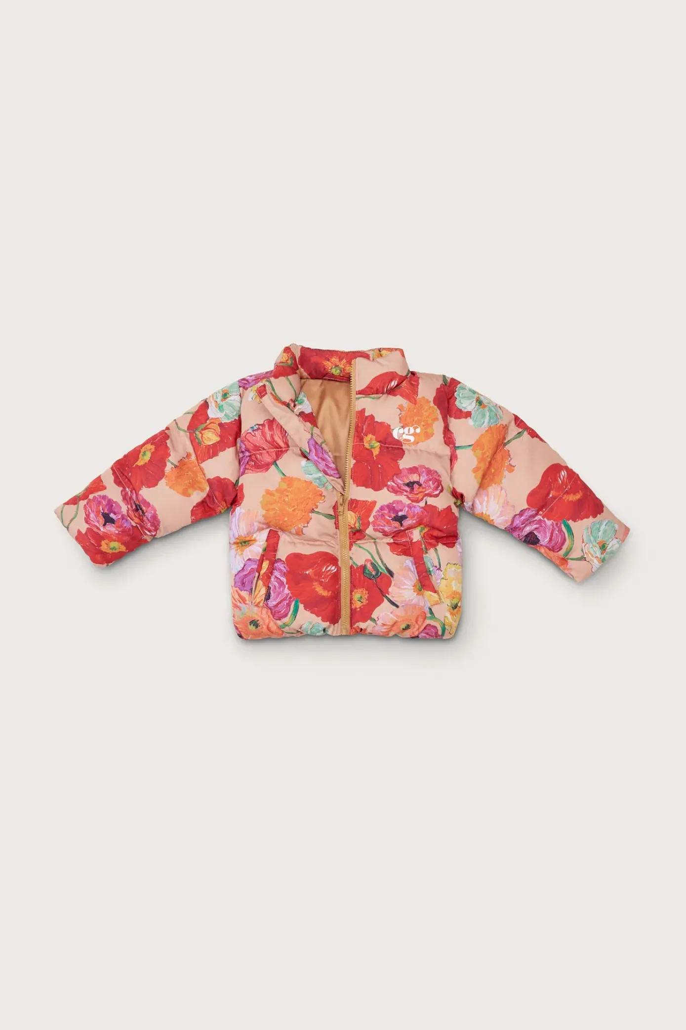 Cult Gaia Kids>POLINA BABY PUFFER - PAINTED FLORAL