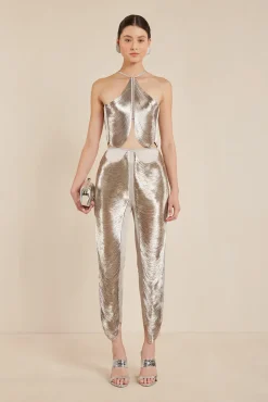 Cult Gaia Tops>QUELLA TOP - Silver