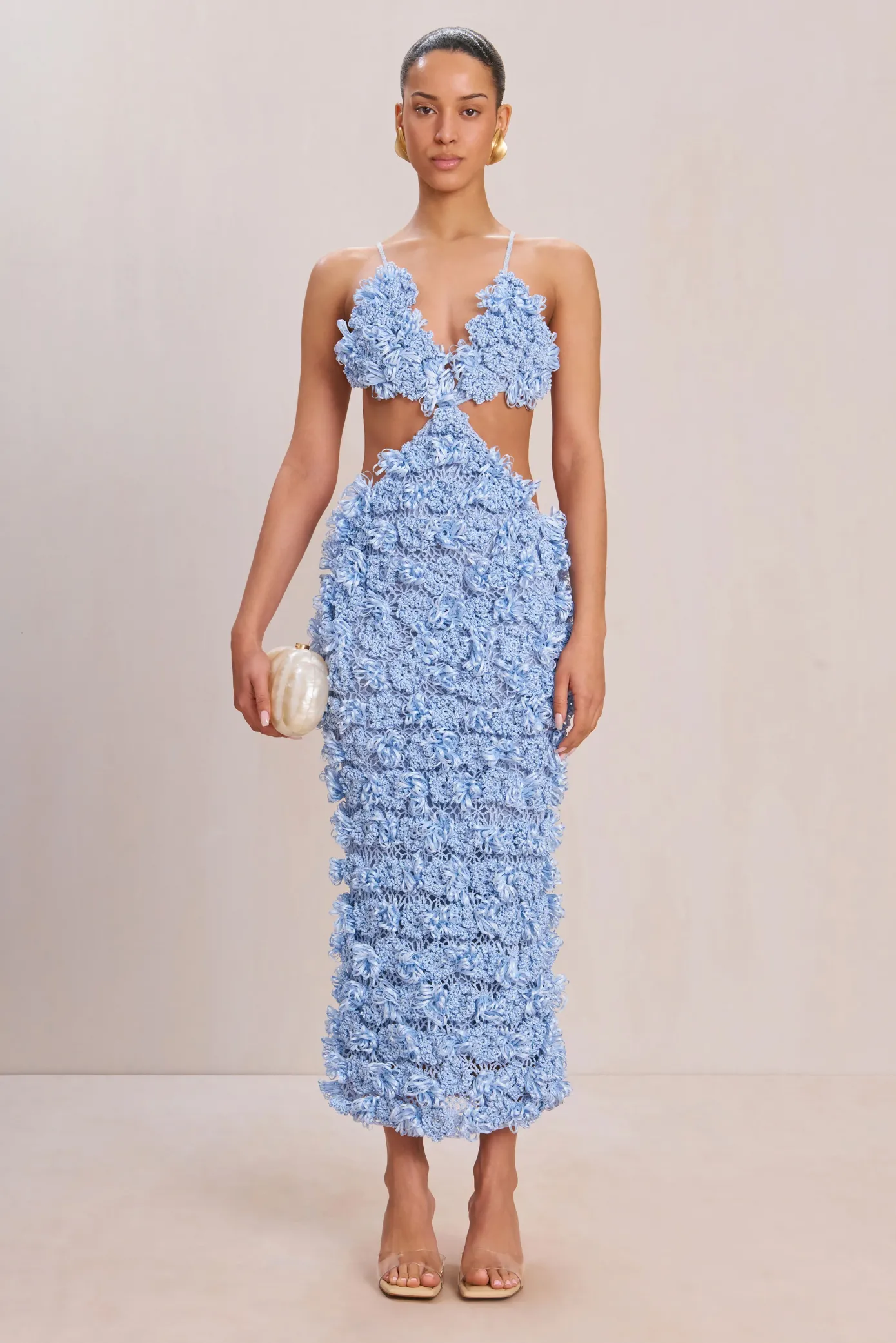 Cult Gaia Dresses>ROMANA CROCHET DRESS - Marine