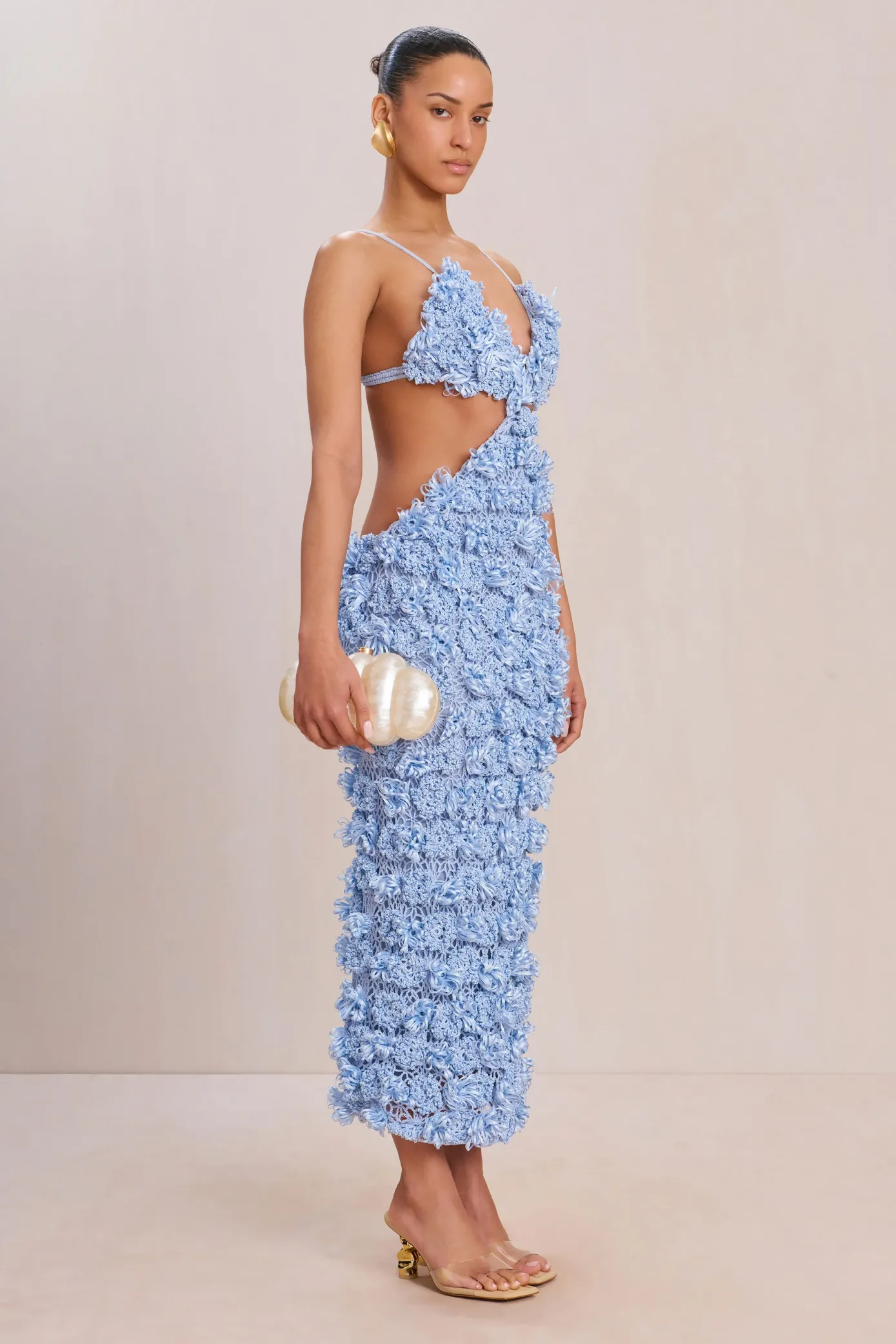 Cult Gaia Dresses>ROMANA CROCHET DRESS - Marine
