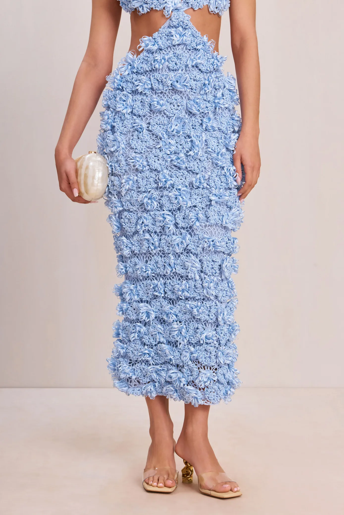Cult Gaia Dresses>ROMANA CROCHET DRESS - Marine