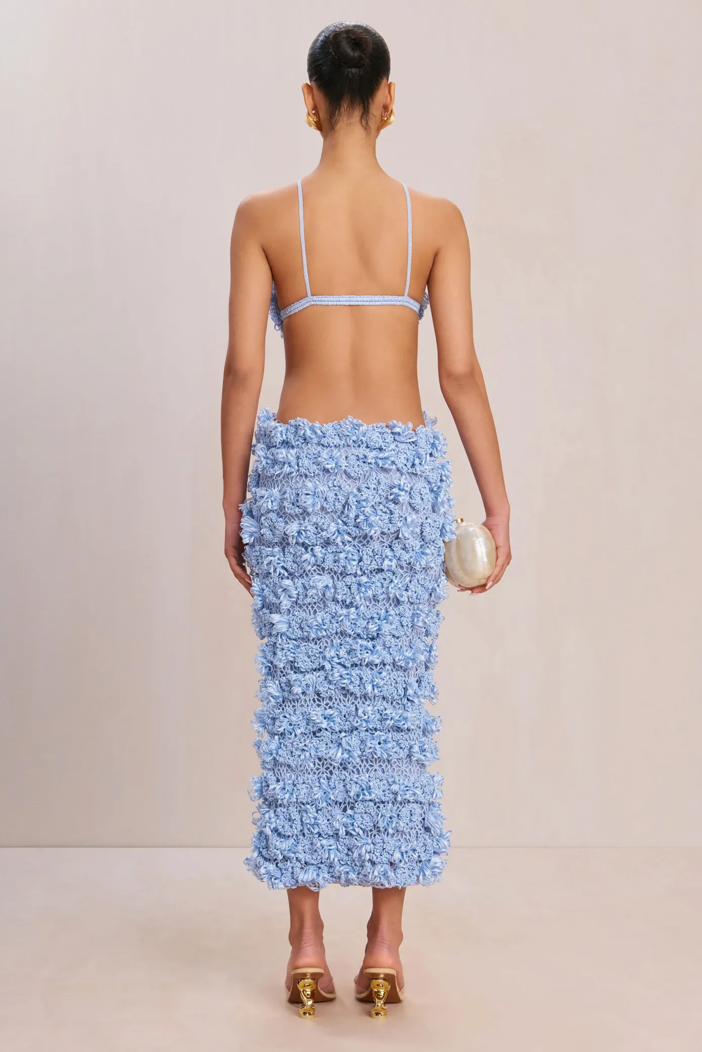 Cult Gaia Dresses>ROMANA CROCHET DRESS - Marine