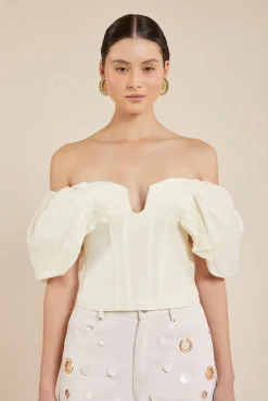Cult Gaia Tops>SAMANTHA TOP - Off White