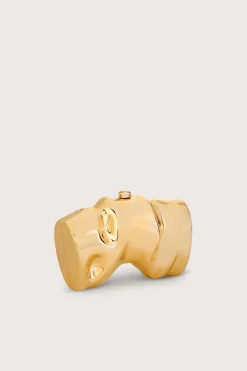 Cult Gaia Clutches>SCRUNCH CLUTCH - Shiny Gold