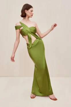 Cult Gaia Gowns|Dresses>SHARLENA GOWN - Olea