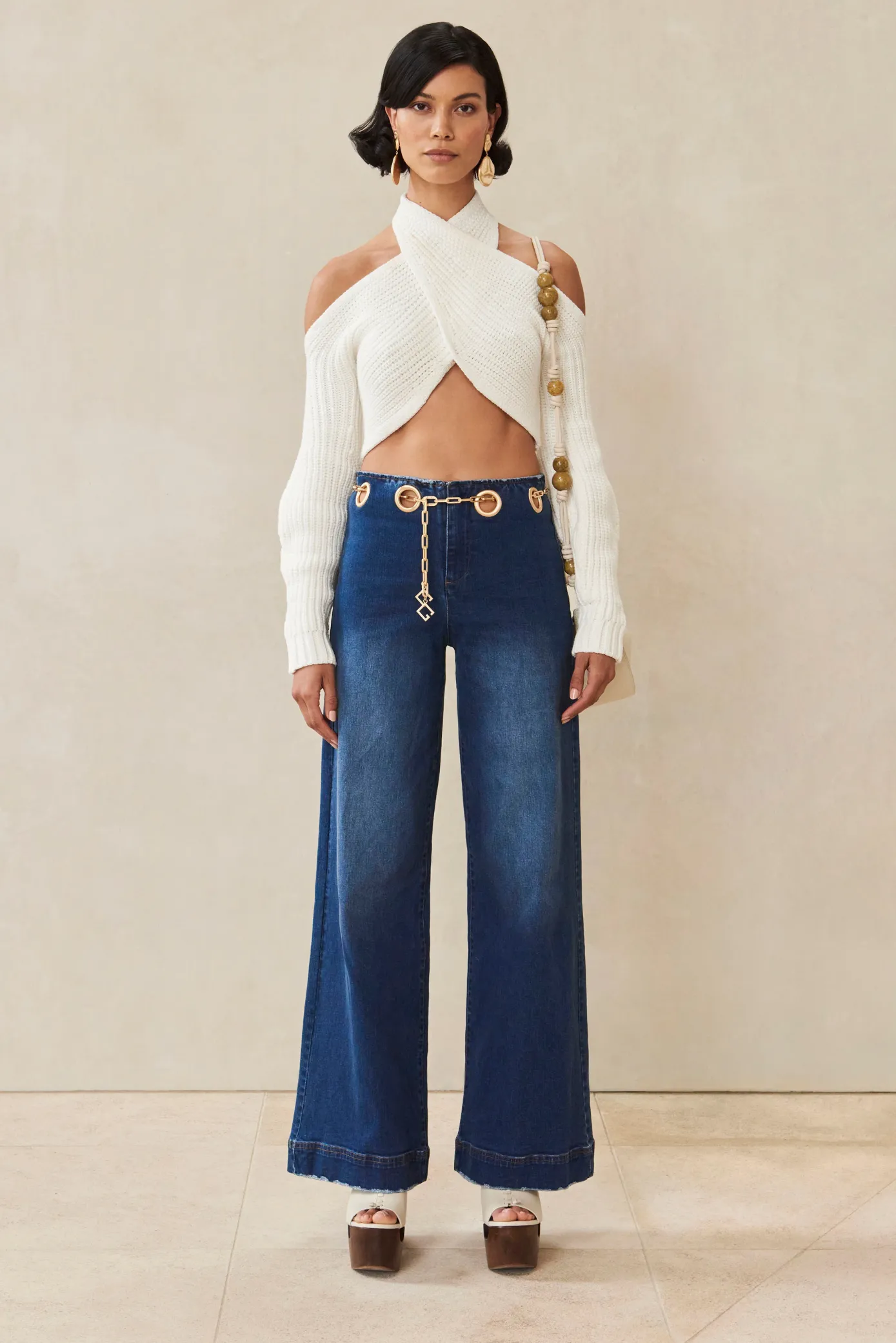 Cult Gaia Bottoms>SYDNEY PANT - Rinse Wash