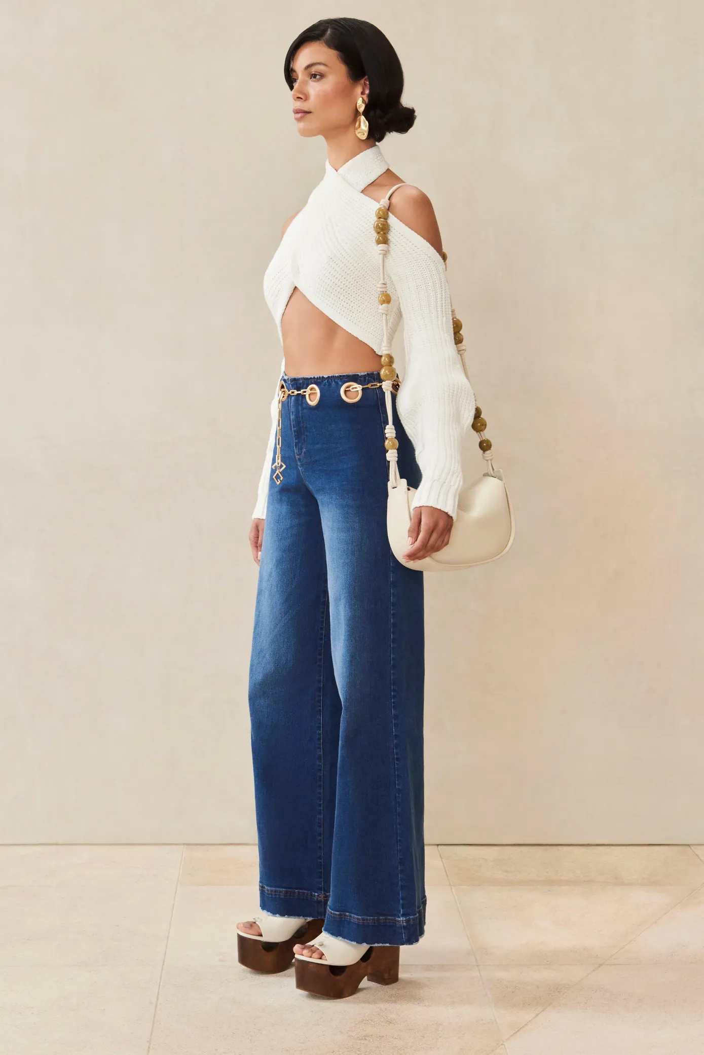Cult Gaia Bottoms>SYDNEY PANT - Rinse Wash