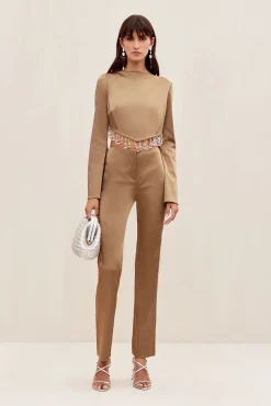 Cult Gaia Bottoms>VILLIE PANT - Affogato