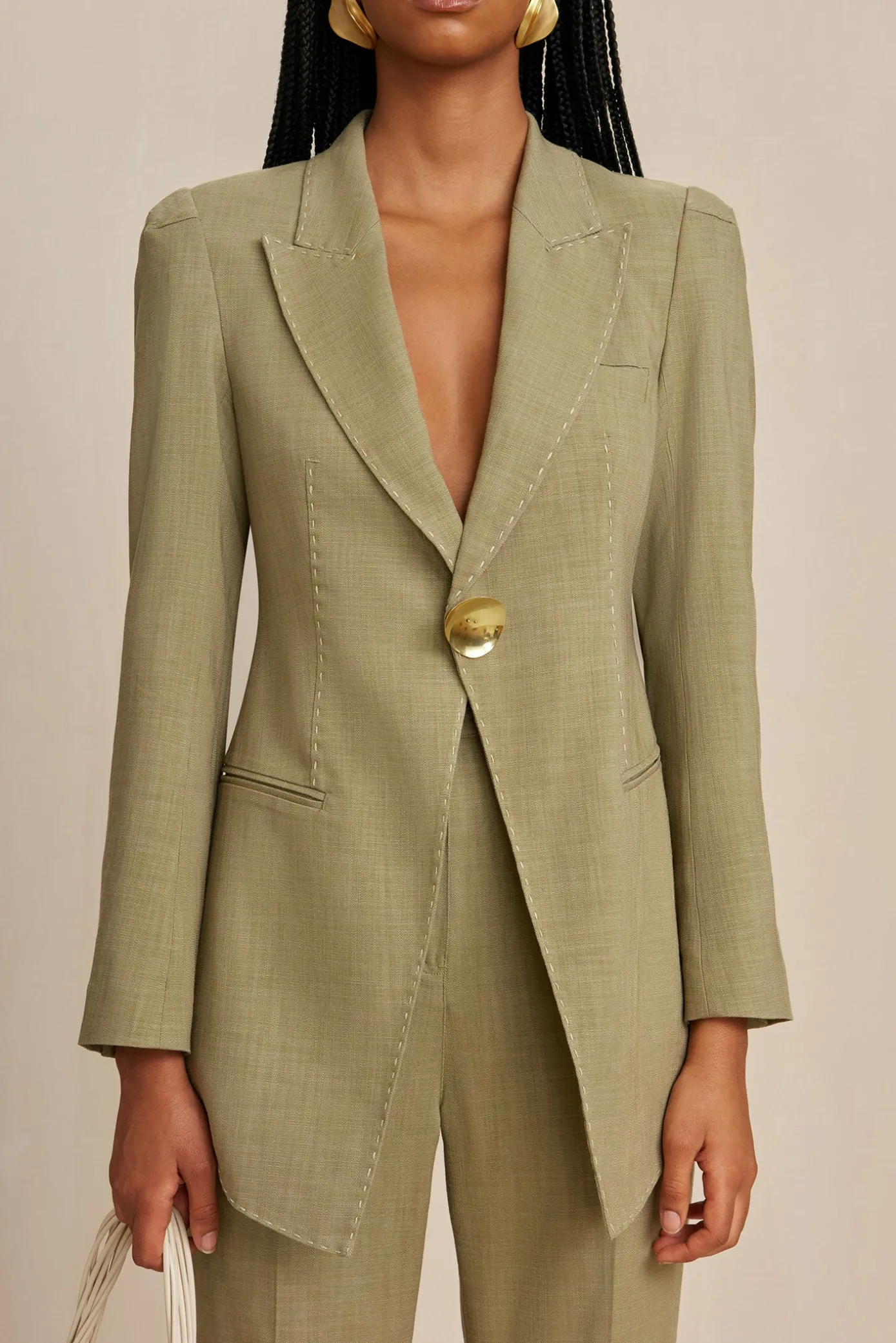 Cult Gaia Outerwear>WANYE BLAZER - Tea